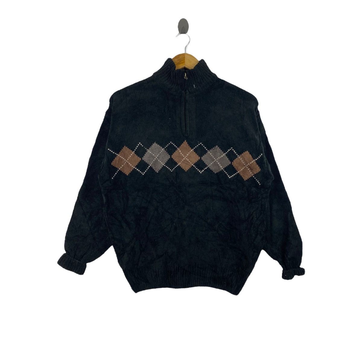 Japanese Brand SPARIO Japanese Brand Black Half Zipper Sweatshirt Size US M / EU 48-50 / 2 - 1 Thumbnail