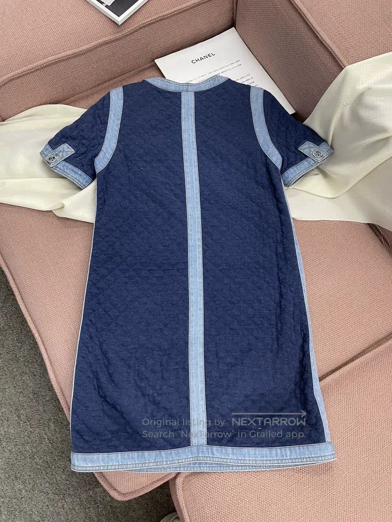 Chanel Chanel Blue Diamond Buckle Denim Dress Size XS / US 0-2 / IT 36-38 - 4 Thumbnail