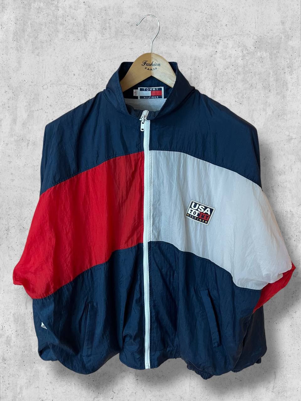 Tommy Hilfiger TOMMY HILFIGER USA Vintage Bomber NYLON TRACK Jacket Size US L / EU 52-54 / 3 - 3 Thumbnail