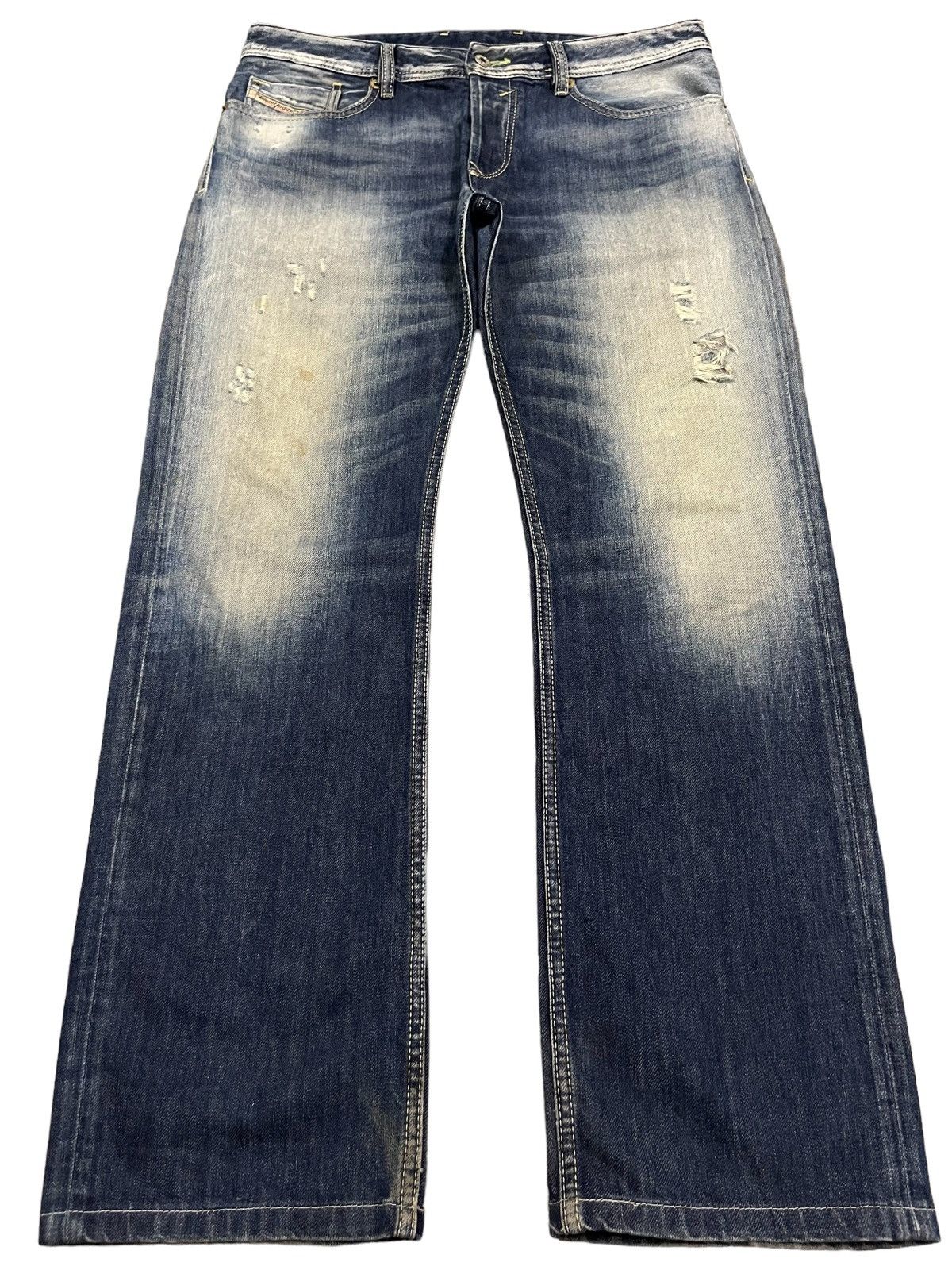 Diesel Vintage Diesel “Waykee” Regular Straight Distress Blue Jeans Size US 34 / EU 50 - 1 Thumbnail