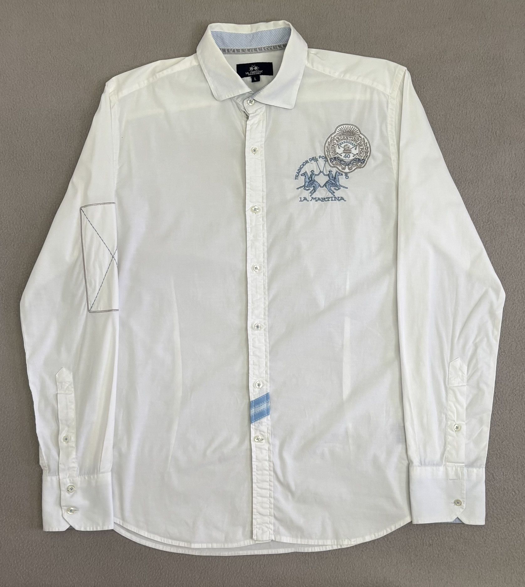 La Martina La Martina Polo Team White Shirt Large Size US L / EU 52-54 / 3 - 5 Thumbnail