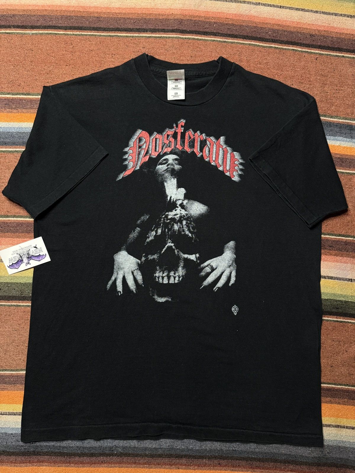 Vintage Vintage 90's Nosferatu Movie Tee Shirt Size US XL / EU 56 / 4 - 4 Thumbnail