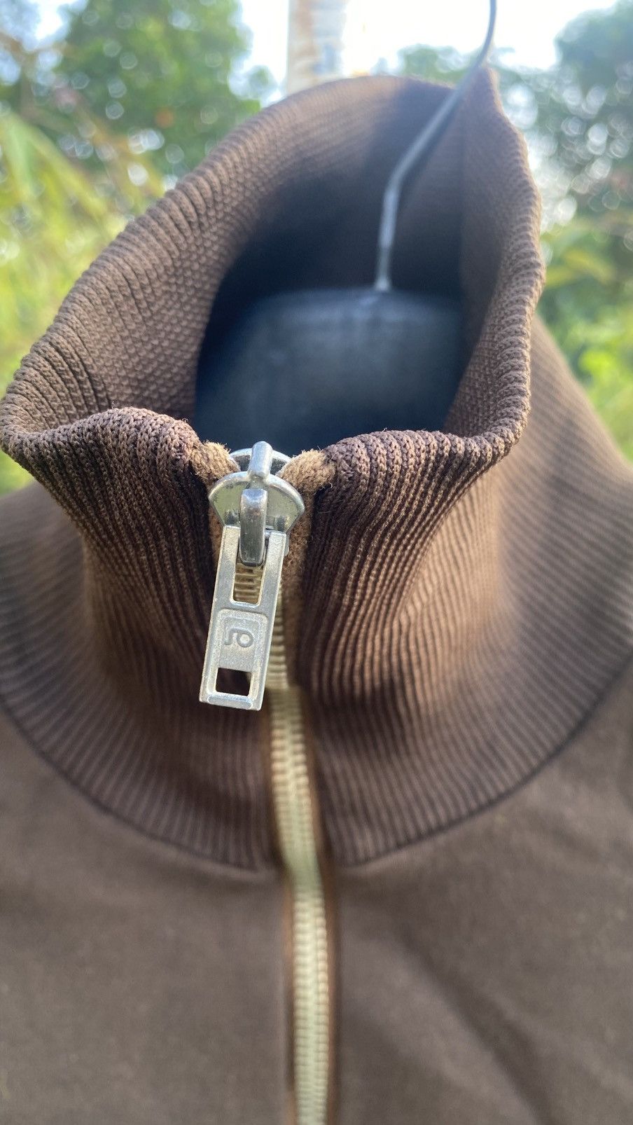 Vintage 1970s ASV East German (NVA) quarter-zip track sweater. Size US M / EU 48-50 / 2 - 4 Thumbnail