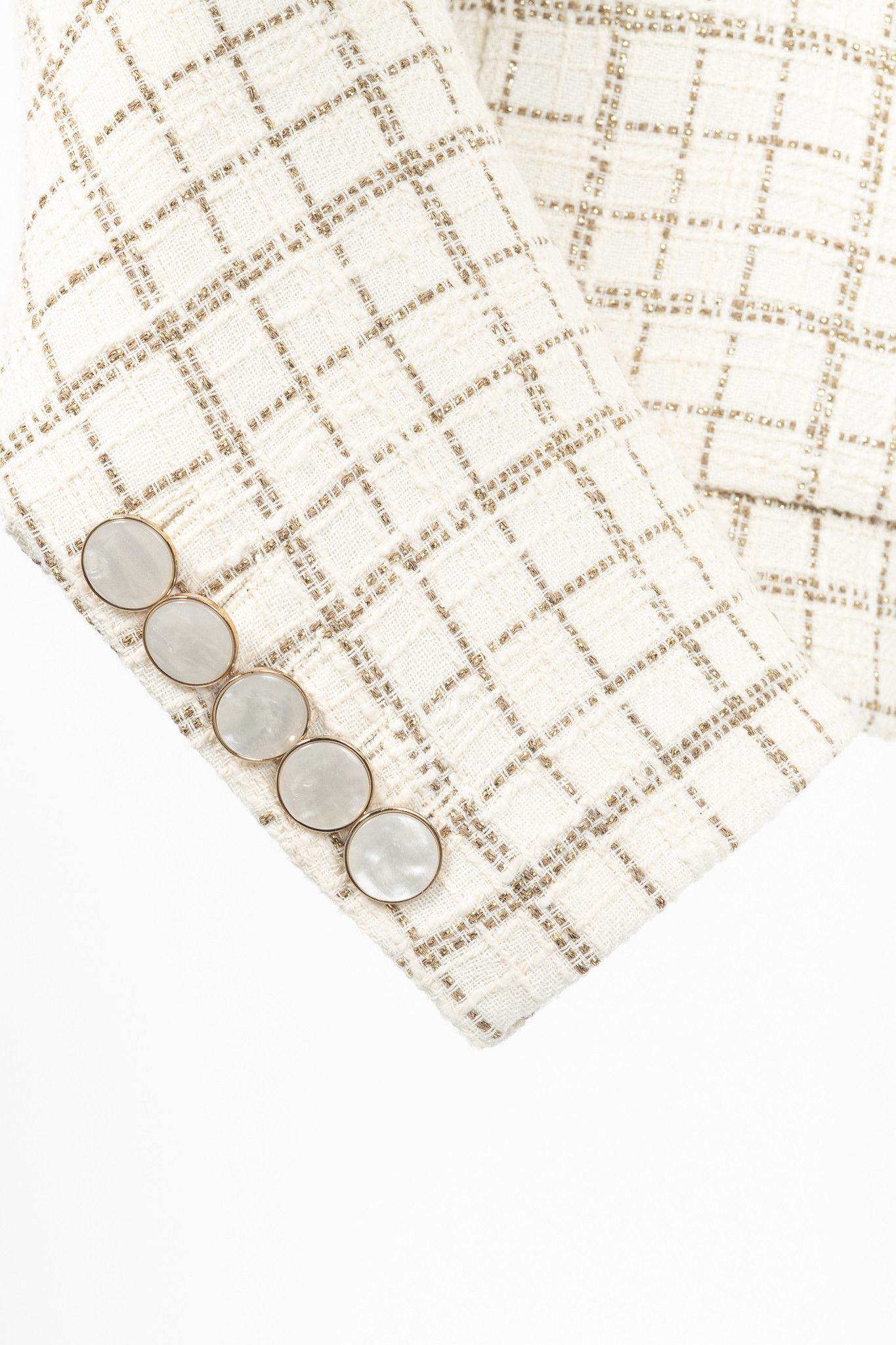Veronica Beard Veronica Beard Andrea Lurex Metallic Plaid-Tweed Jacket Size S / US 4 / IT 40 - 7 Thumbnail
