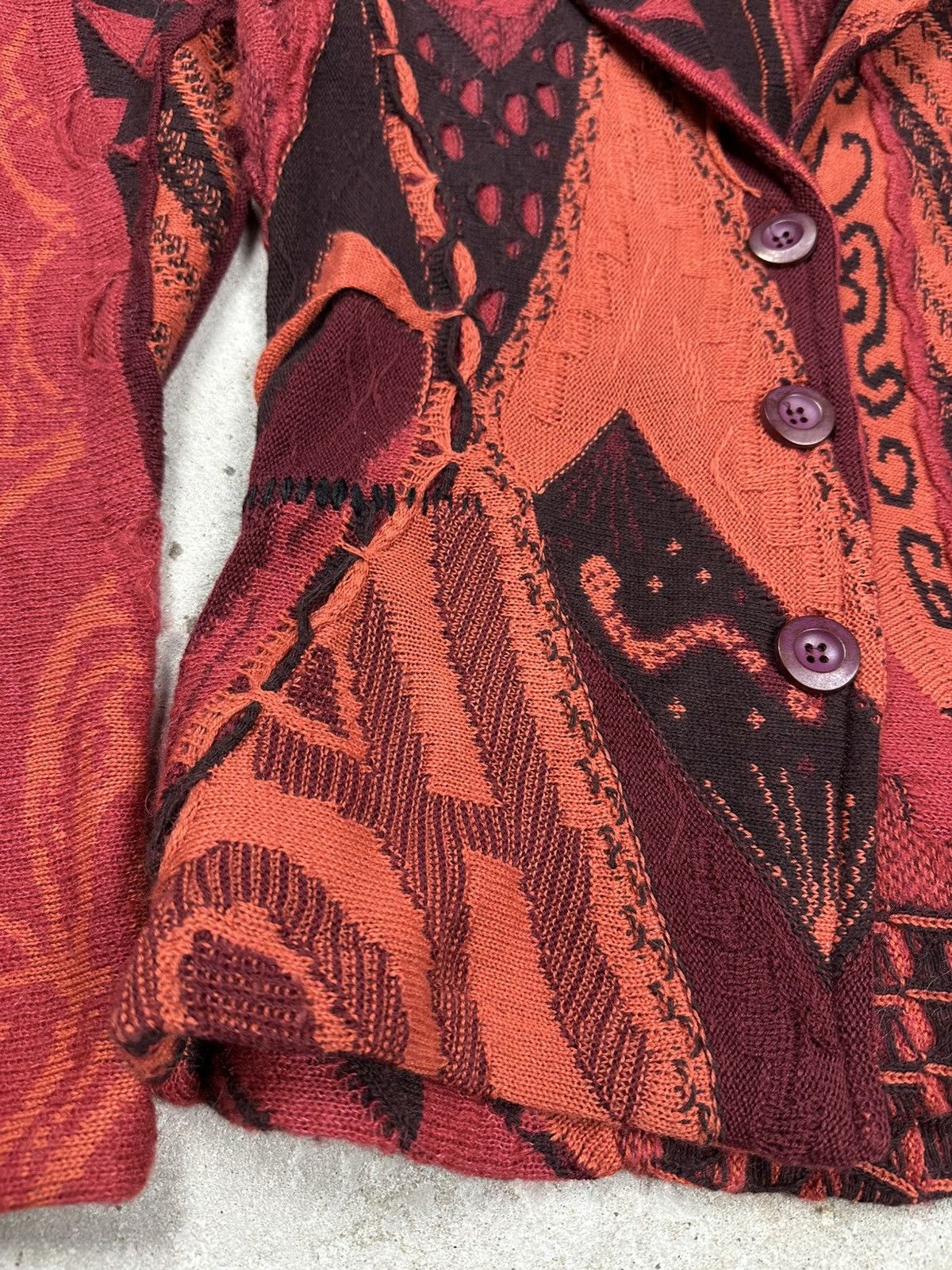 Coogi × Vintage Vintage Y2K Coogi Style Wool Viscose Knit Cardigan Sweater Size US XS / EU 42 / 0 - 5 Thumbnail