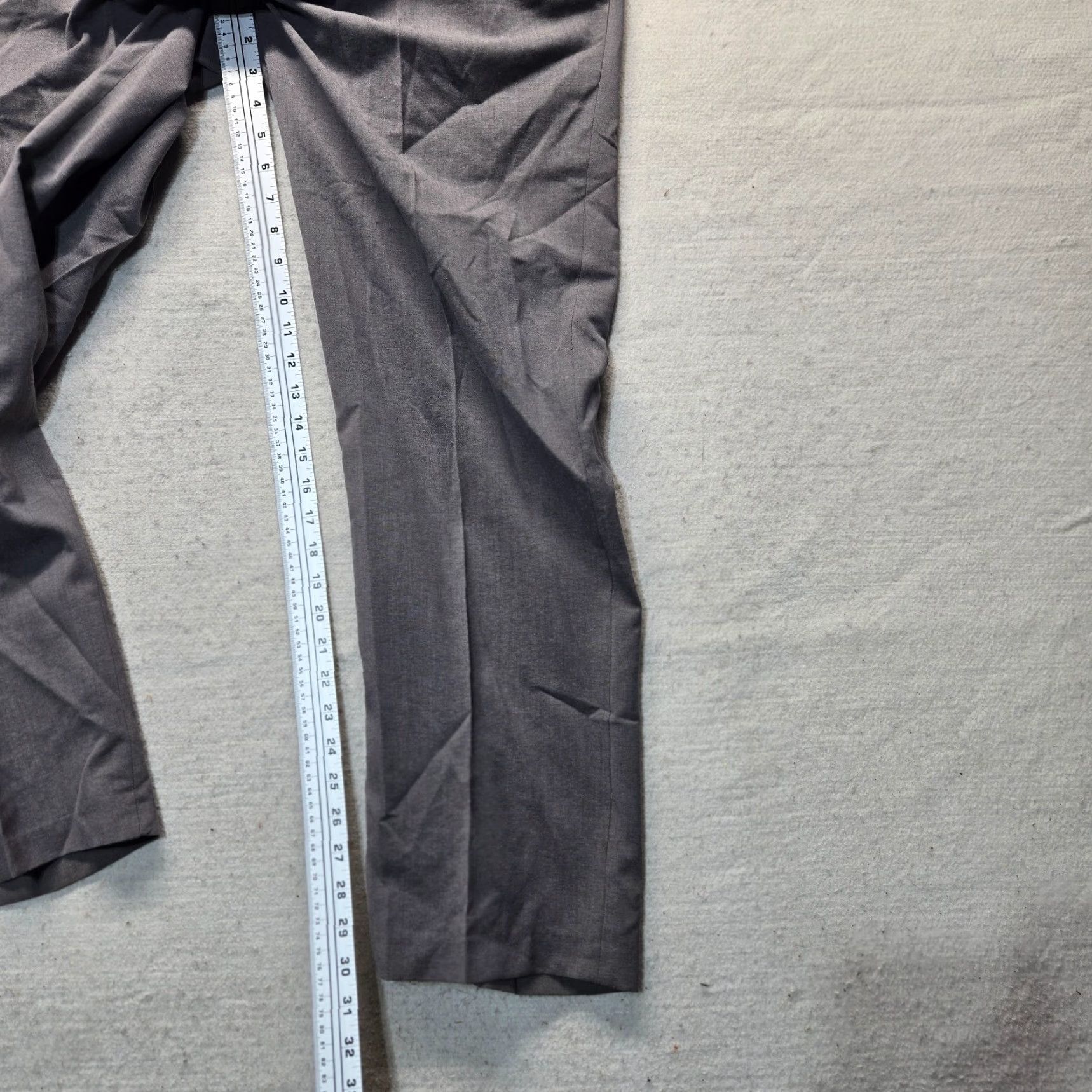 Haggar HAGGAR Solid Gray Dress Pants Slacks Adult Men's 36 x 31 Size US 36 / EU 52 - 7 Thumbnail