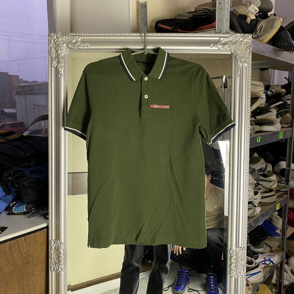 Prada Prada Polo T-Shirt Red Tab Size US M / EU 48-50 / 2 - 1 Thumbnail