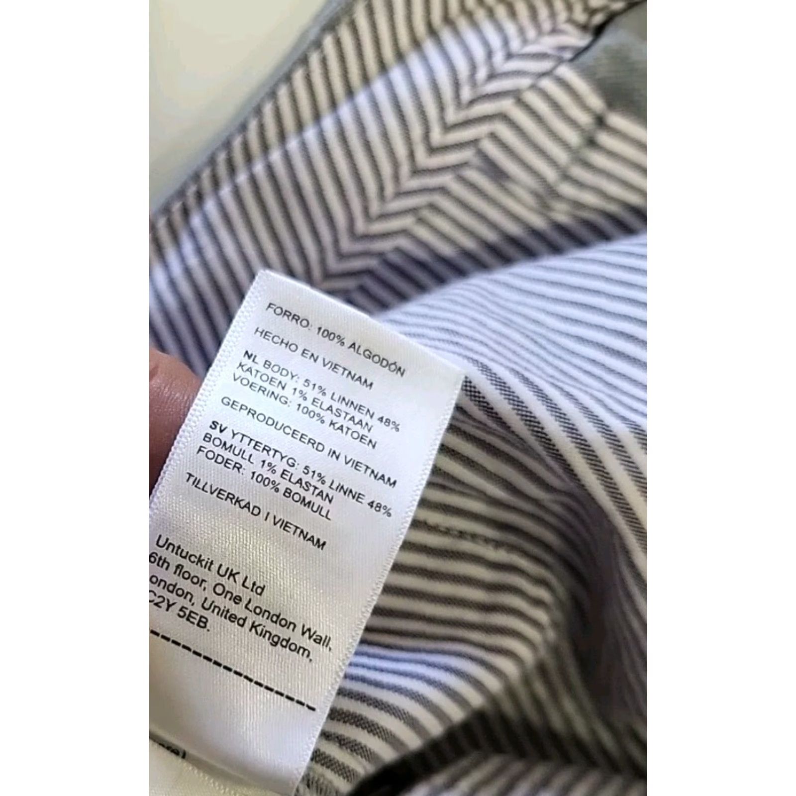 UNTUCKit UNTUCKit St Julien Blue Linen Blend Shorts 42 Regular Men Cotton Chino 9in Inseam XS-XL? Size US 42 / EU 58 - 7 Thumbnail