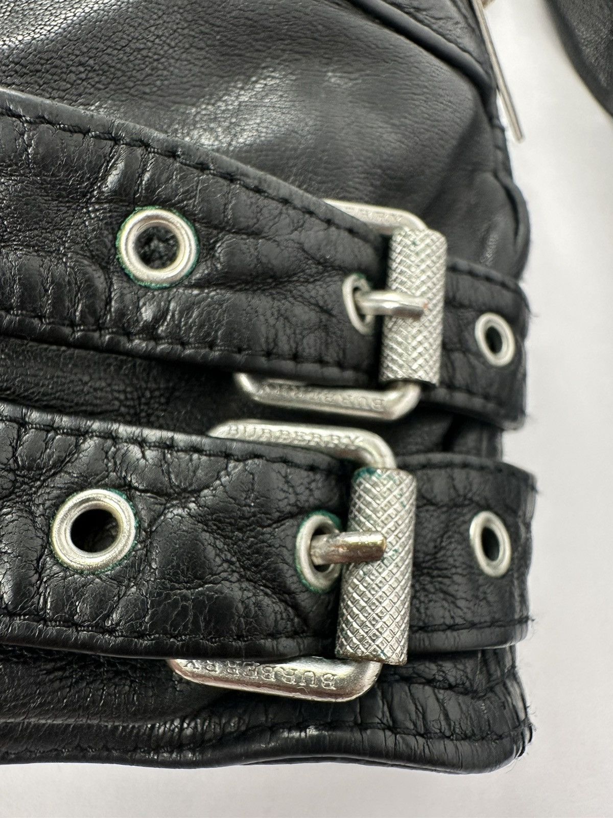 Burberry × Burberry Prorsum Burberry Brit Quilted Moto Biker Lamb Leather Jacket Size US M / EU 48-50 / 2 - 21 Thumbnail