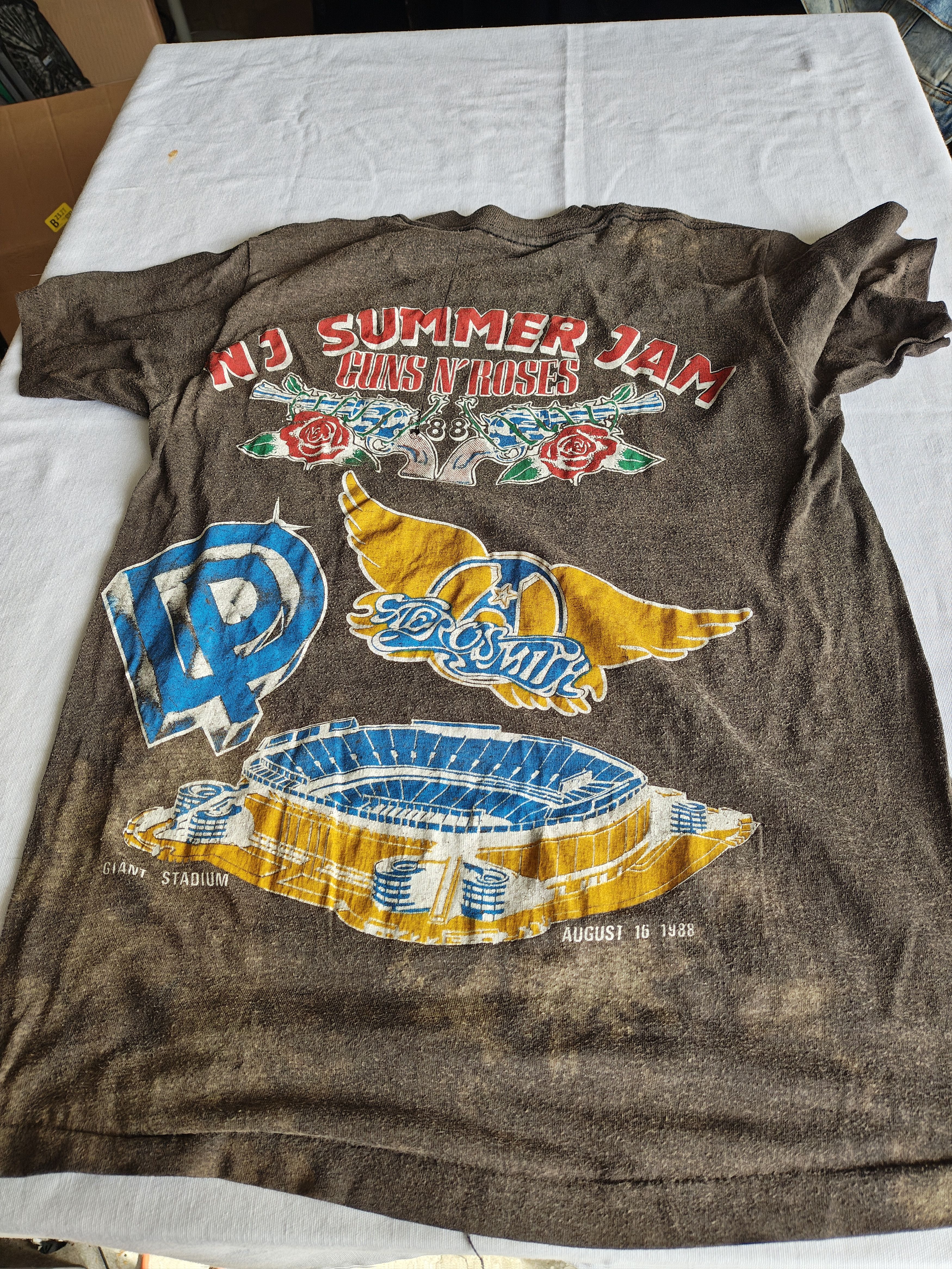 Vintage Vtg 1988 Guns N Roses NJ Summer Jam GNR Paradise City Shirt Size US XS / EU 42 / 0 - 3 Thumbnail