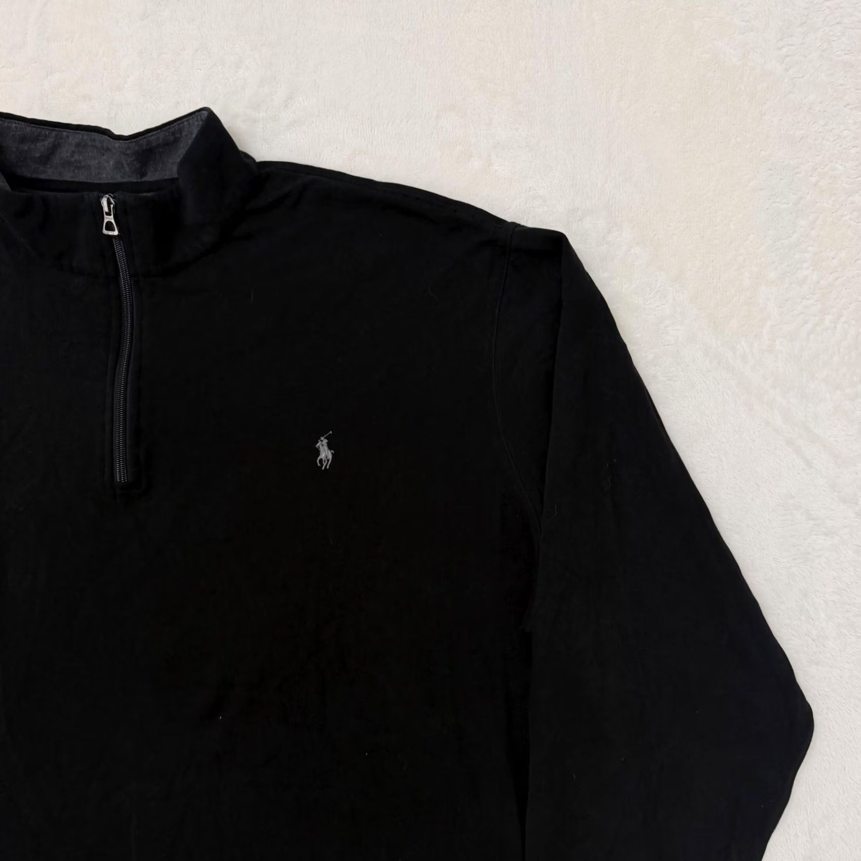 Polo Ralph Lauren Polo Ralph Lauren Sweatshirt 3XLT Black Jersey Logo 1/4 Zip Mens Pullover Mock Neck Long Sleeve Zip Neck Sportswear Shirt Size US XXL / EU 58 / 5 - 4 Thumbnail