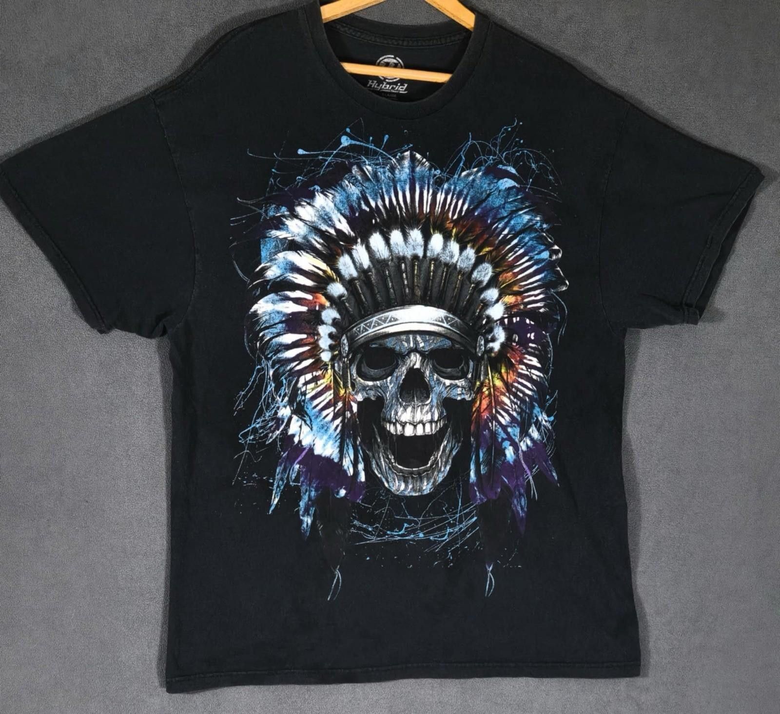 Other Hybrid Skull Chief Headdress Graphic XL Biker Gothic #2 Size US XL / EU 56 / 4 - 1 Thumbnail