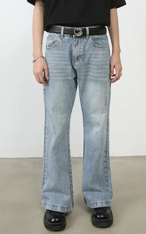 VIBE Flared Baggy Denim Jeans Size US 33 - 6 Thumbnail