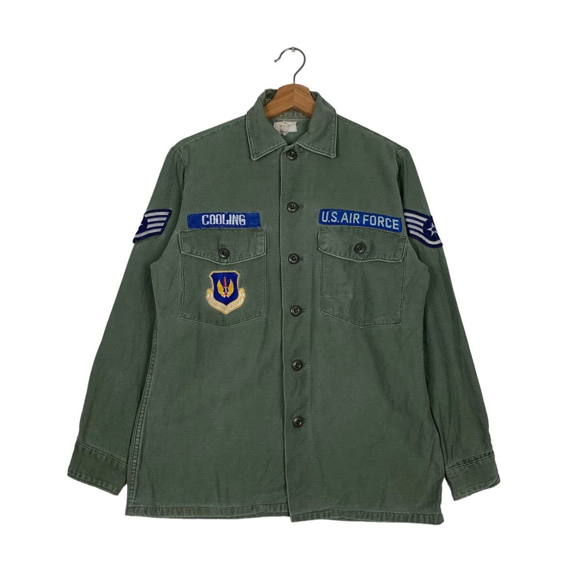 image of Military x US Air Force U.s. Air Force Uniform Field Jacket 0088-C6 in Green, Men's (Size Medium)