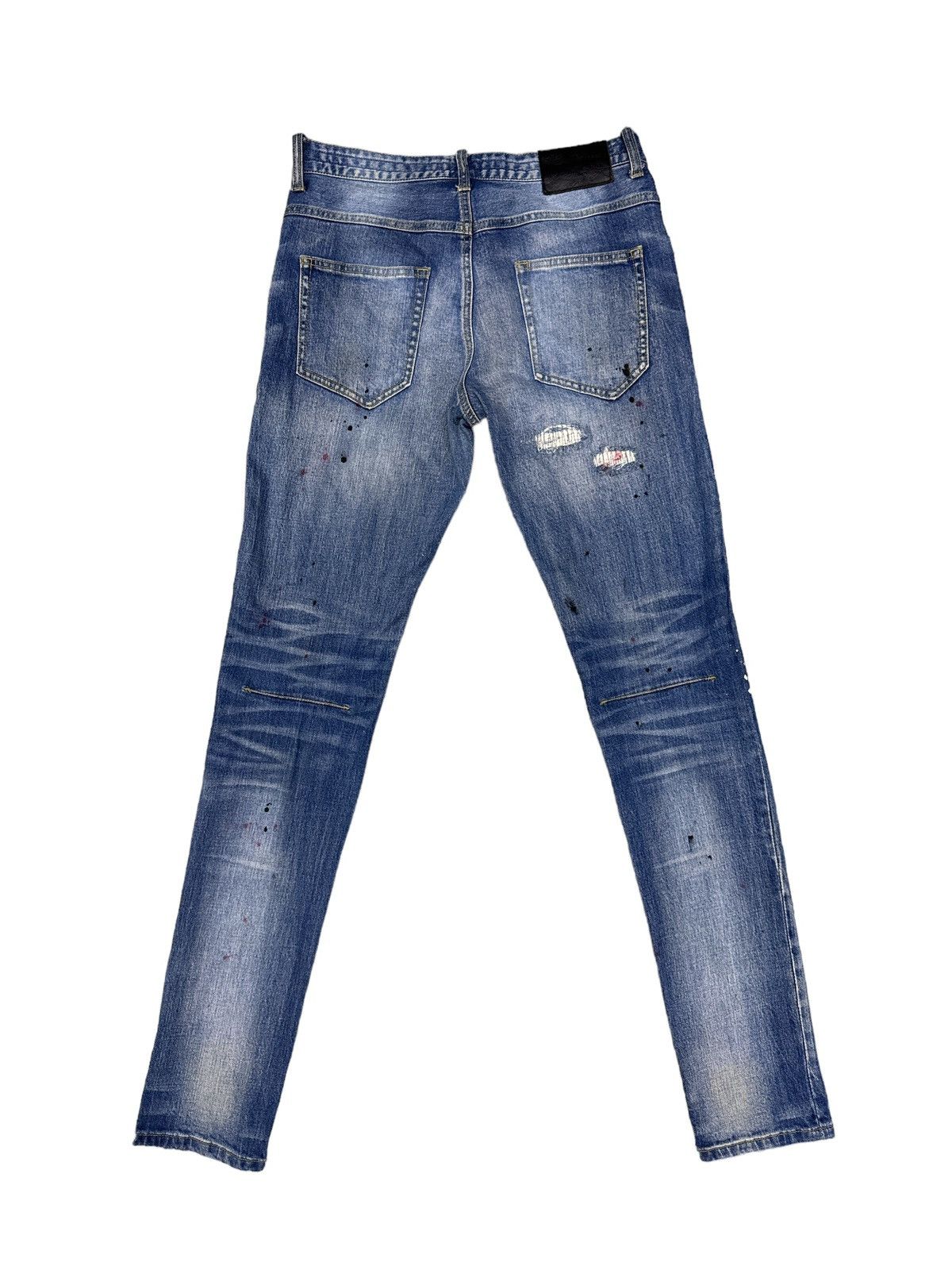Loveless × Number (N)ine NUMBER NINE LOVELESS GUILD PRIME PAINT SPLATTER SKINNY JEANS Size US 30 / EU 46 - 2 Thumbnail