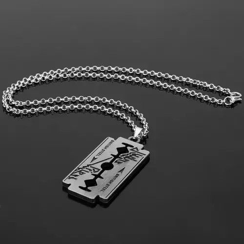 Chain Streetwear Vintage Judas Priest Blade Razor Shape Pendant Necklace Grailed