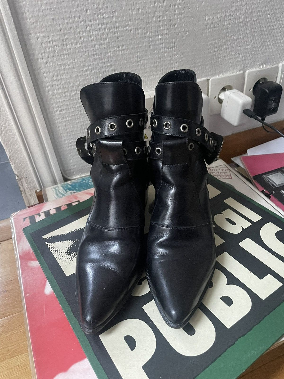 Saint Laurent Paris Saint Laurent Western duckies Size US 7.5 / IT 37.5 - 2 Thumbnail