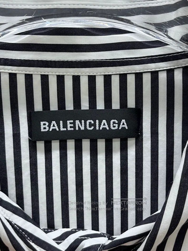 Balenciaga Balenciaga size 39 Love Striped Shirt Jacket Size US S / EU 44-46 / 1 - 3 Thumbnail