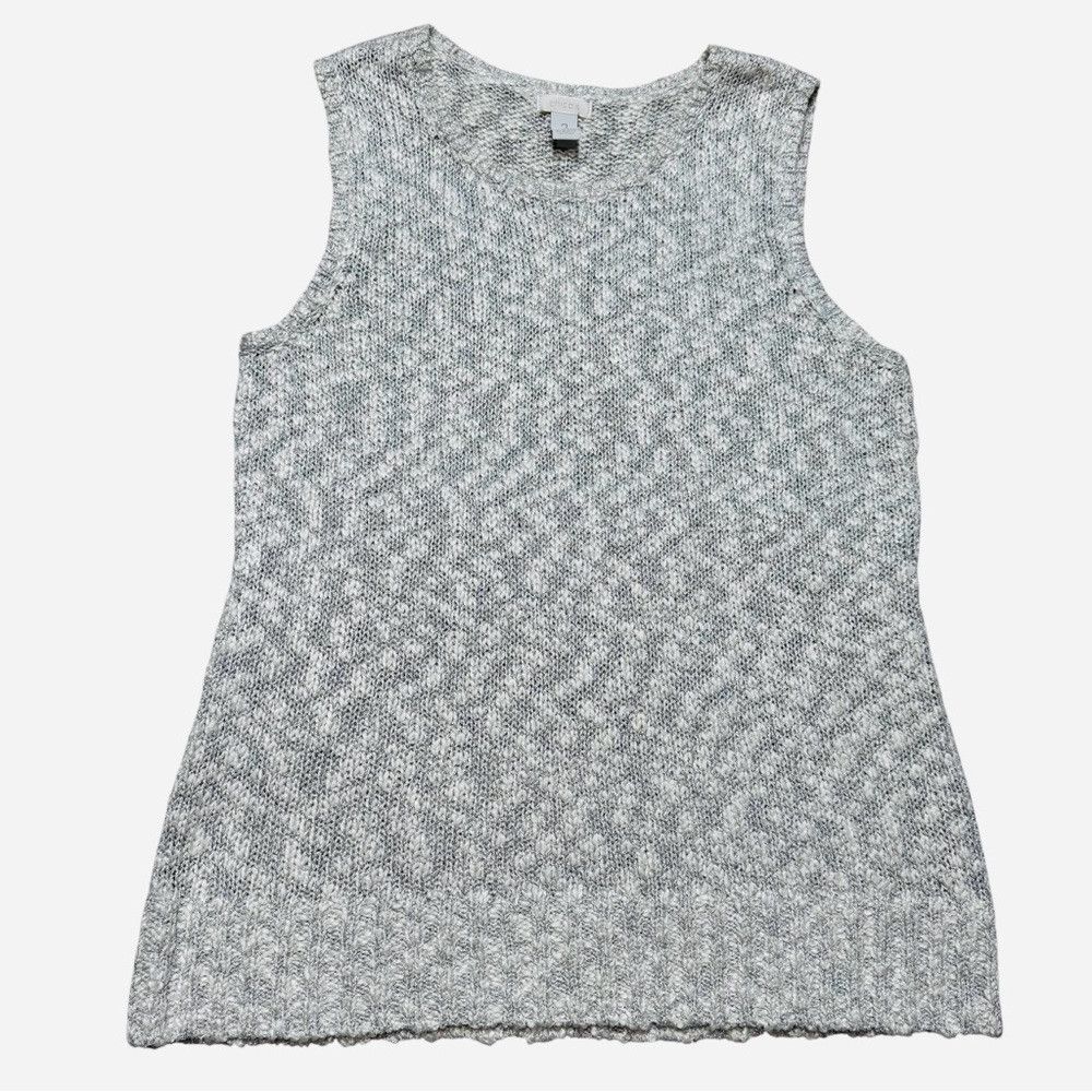 Chicos NWT New $69 Chico's Laurel Knit Ecru Tank Sweater Size 2 US Size L / US 10 / IT 46 - 5 Thumbnail