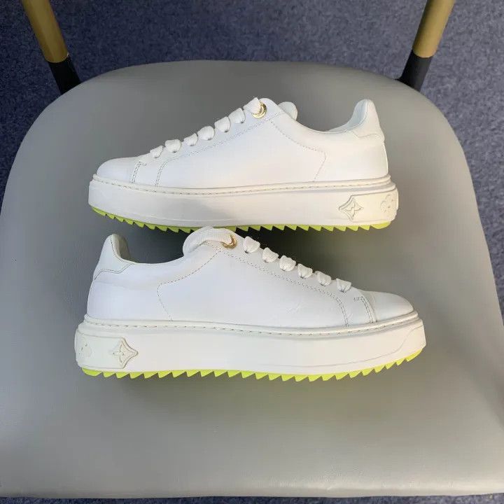 Louis Vuitton Louis Vuitton Time Out White Yellow Sneakers -2508 Size US 6 / IT 36 - 6 Thumbnail