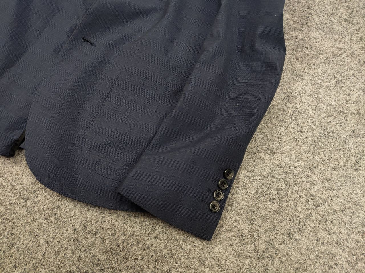 Hardy Amies Hardy Amies Design Wool Cotton Two Button Blazer Jacket Blue Size 48R - 5 Thumbnail