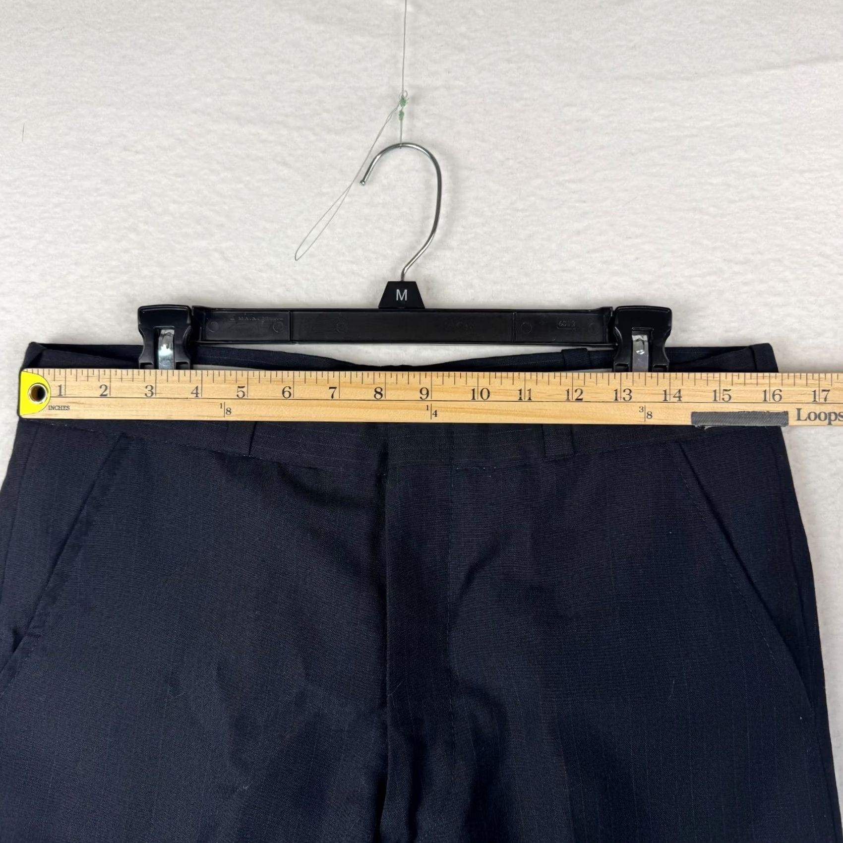 Vintage VINTAGE 60s 70s Mens 32x29 Black Pin Stripe Relaxed Trousers Pants Talon 42 Zip Pants Mens Black Pin Stripe Disco 1960s Vintage Original Mens Size US 32 / EU 48 - 6 Thumbnail