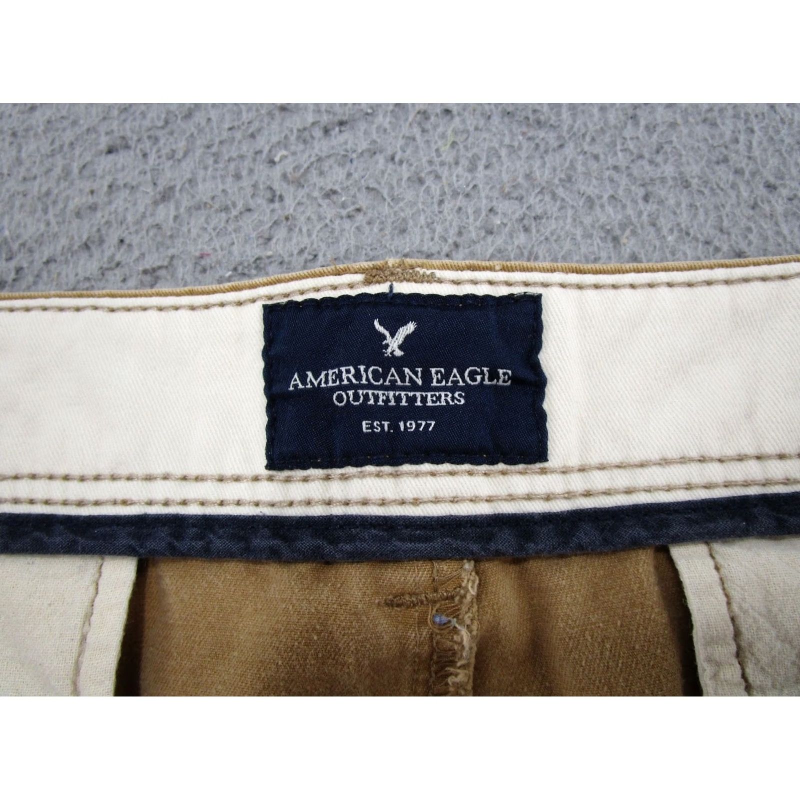 American Eagle Outfitters American Eagle Outfitters Relaxed Chino Pants Beige 34x32 Mens Straight Pocket 5-Pocket Denim/Chino Style Casual Workwear Size US 34 / EU 50 - 6 Thumbnail
