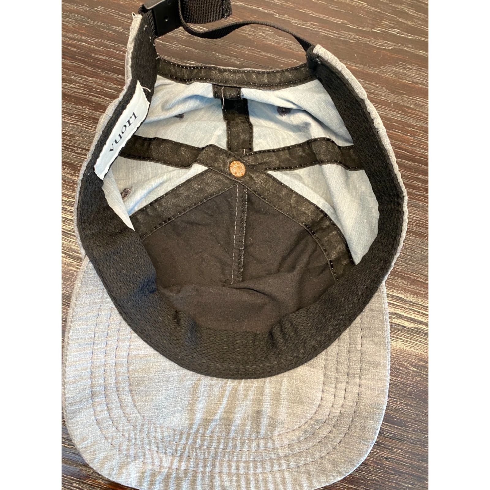 Vuori Vuori Hat Men One Size Gray Strapback Adjustable Soft Bill Dad Skate Travel Work Mens Size ONE SIZE - 7 Thumbnail
