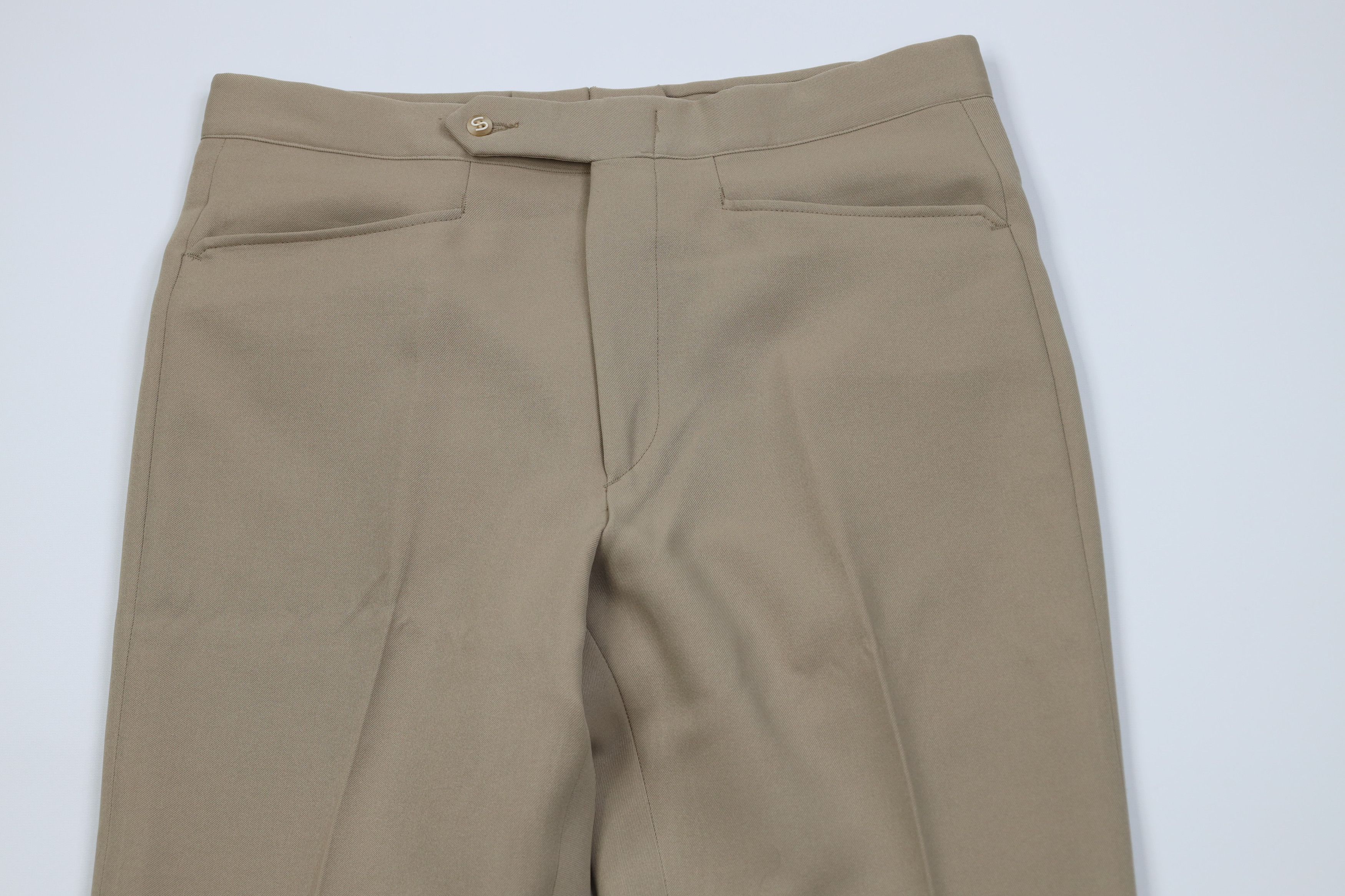 Vintage Vintage 70s Streetwear Flared Wide Leg Chino Pants Beige USA Size US 34 / EU 50 - 2 Thumbnail