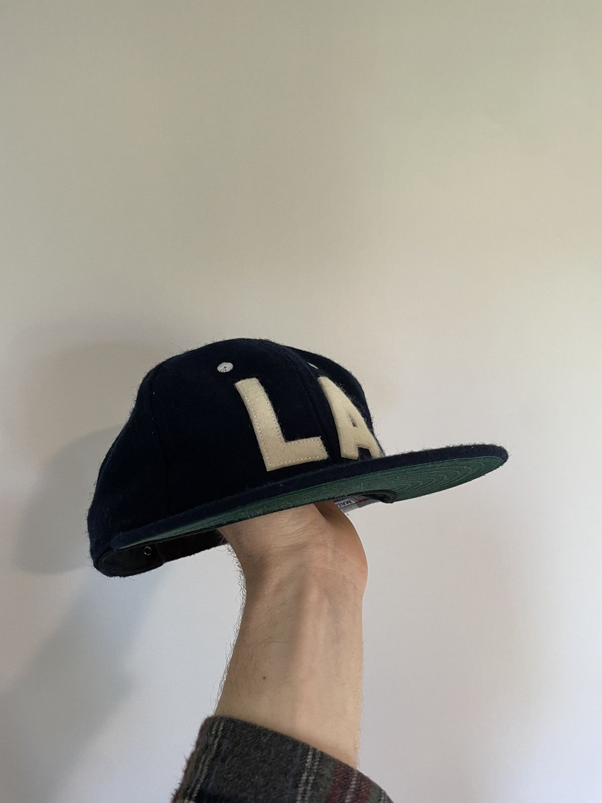 Ebbets Field Flannels Old School LA Dodgers Felt Baseball Hat Size ONE SIZE - 3 Thumbnail