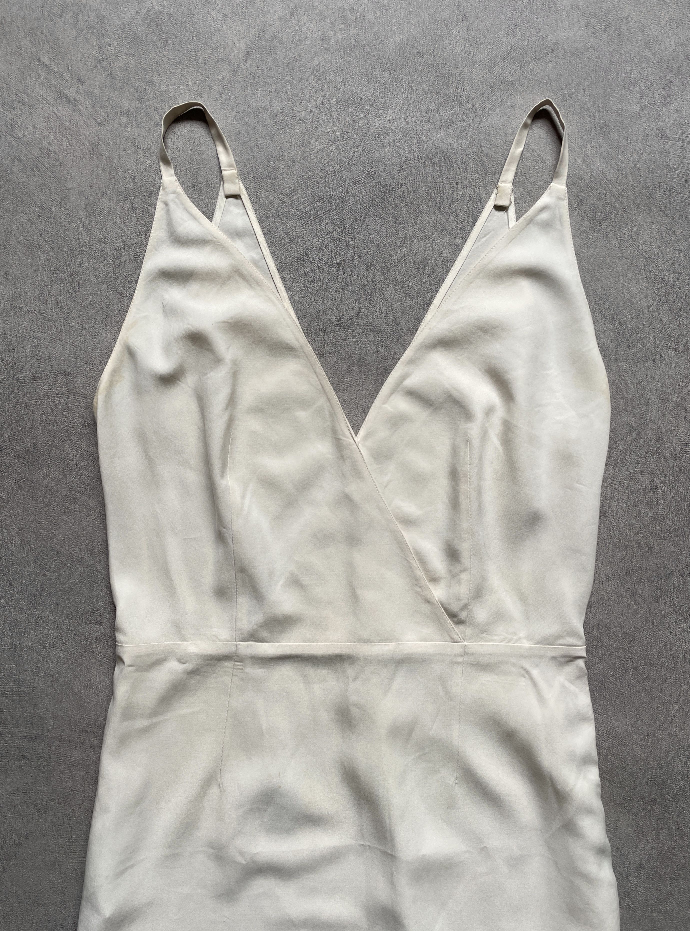 Prada Prada SS 2011 off white cream silk midi dress Size M / US 6-8 / IT 42-44 - 3 Thumbnail