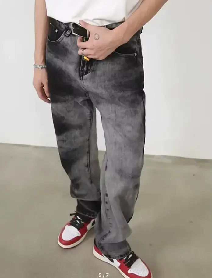 Japanese Brand Trendy Vintage Grey Baggy Denim Trousers Size US 32 / EU 48 - 4 Thumbnail