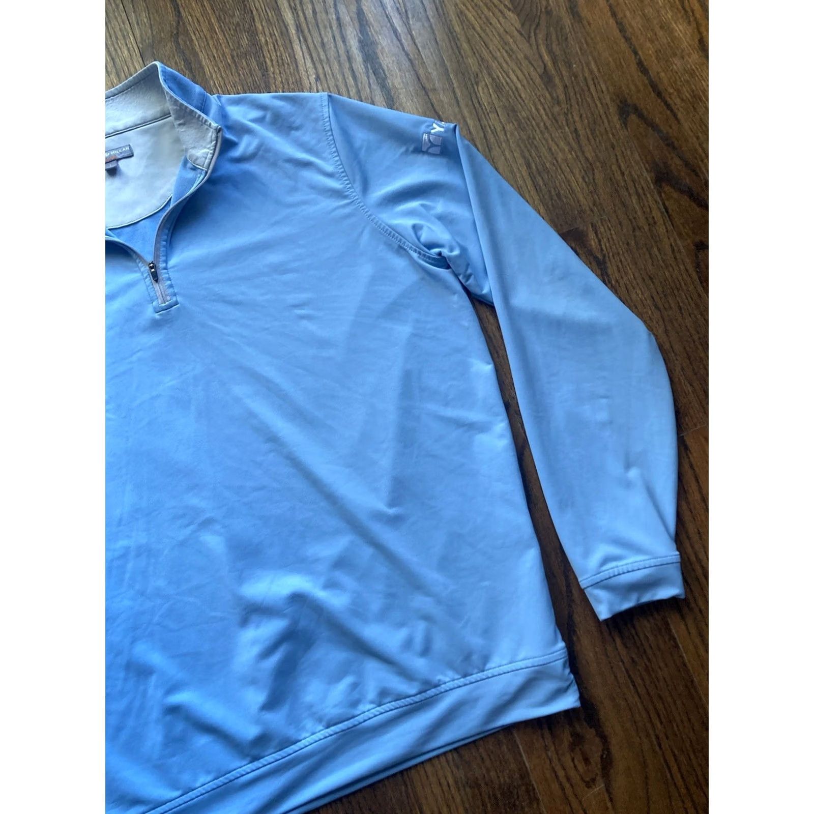 Peter Millar Peter Millar 1/4 Zip Pullover Mens Large Perth Performance Light Blue Wicking Shirt Size US L / EU 52-54 / 3 - 3 Thumbnail