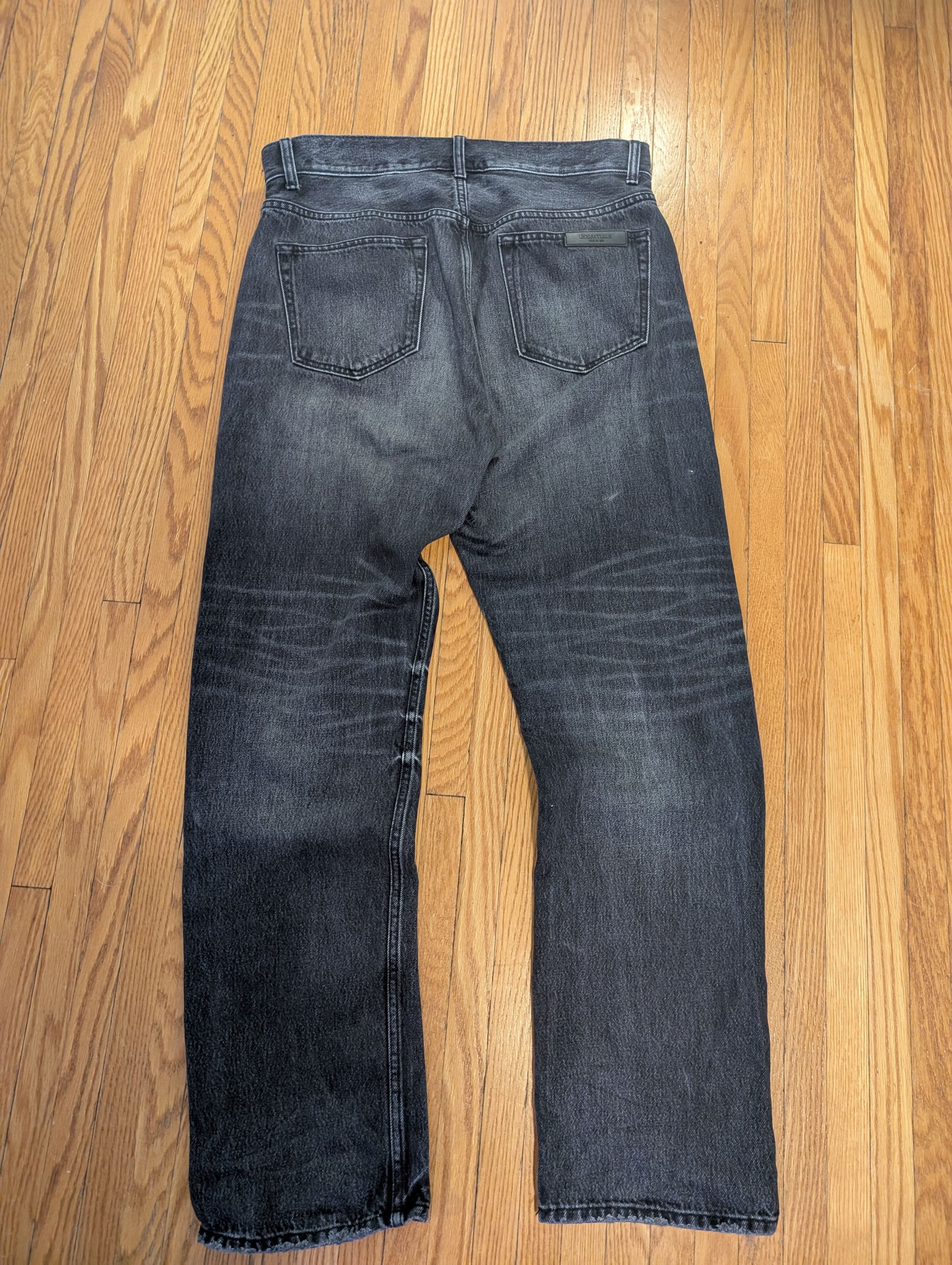 Essentials Essentials Fear Of God washed black denim Size US 31 - 2 Thumbnail