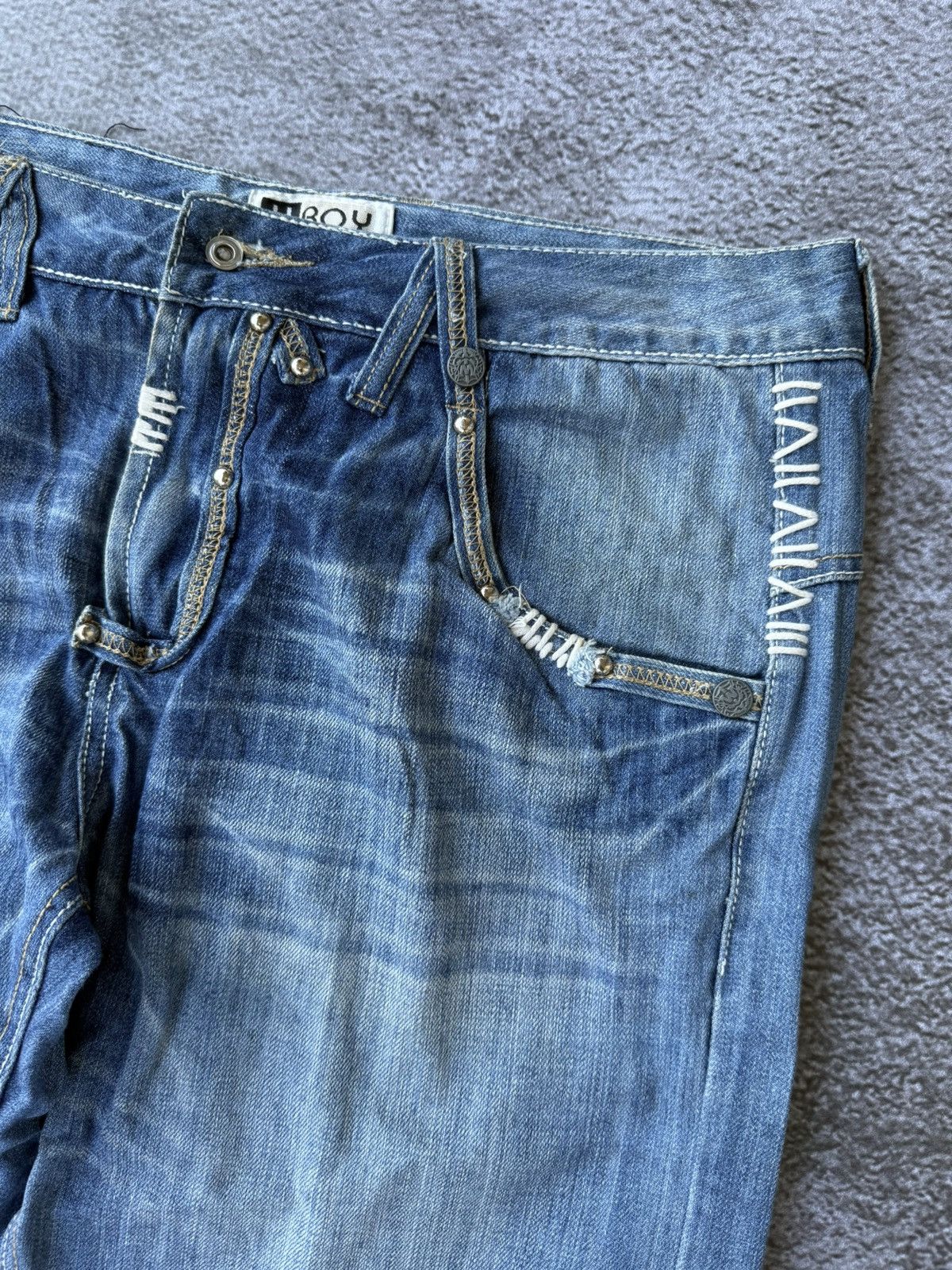 If Six Was Nine × Japanese Brand × Le Grande Bleu (L.G.B.) Japanese flared denim blue jeans studs Ifsixwasnine lgb Size US 36 / EU 52 - 3 Thumbnail