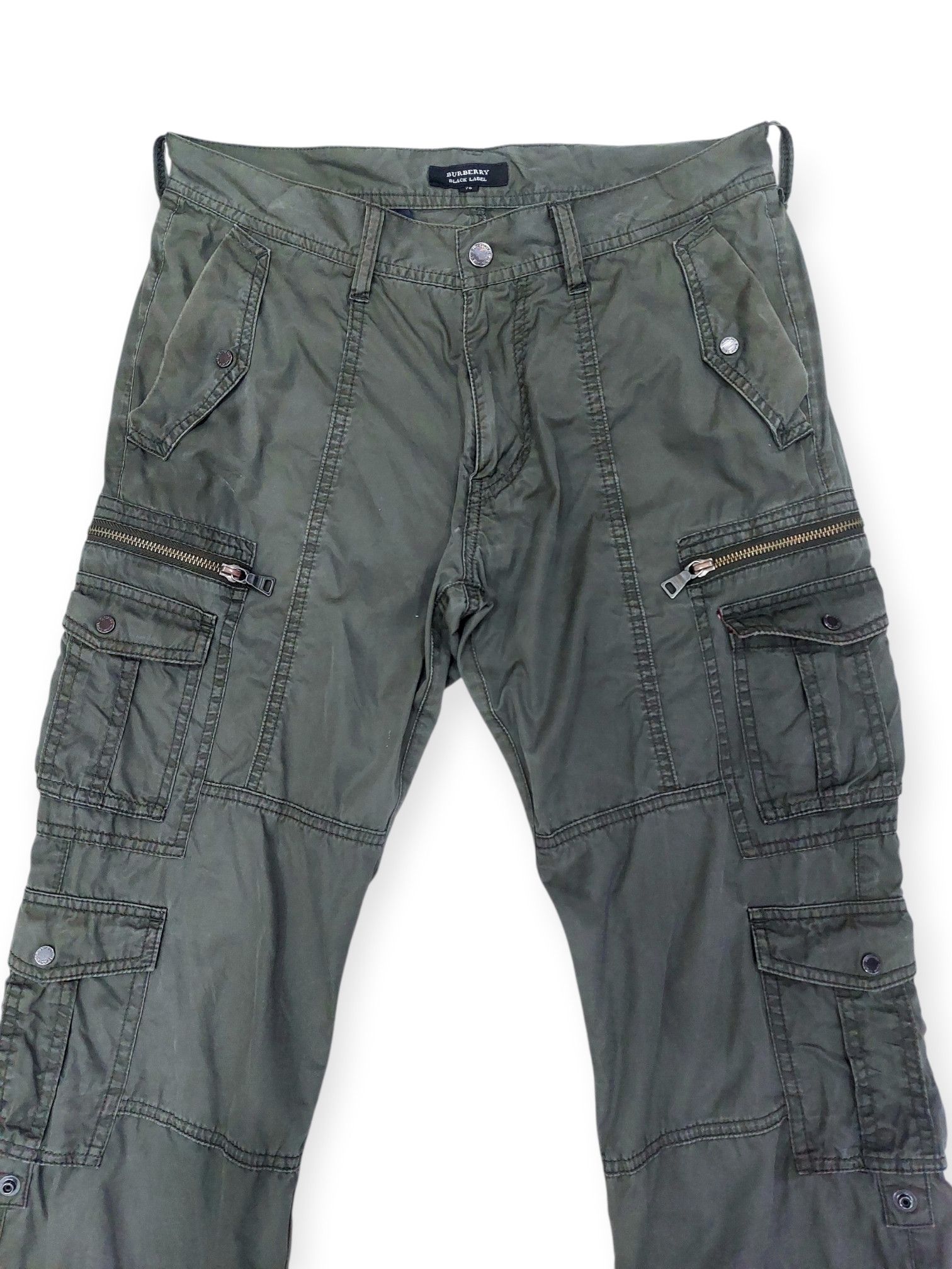 Burberry Japanese Y2K Burberry Black Label Multipocket Cargo Pants Size US 30 / EU 46 - 4 Thumbnail