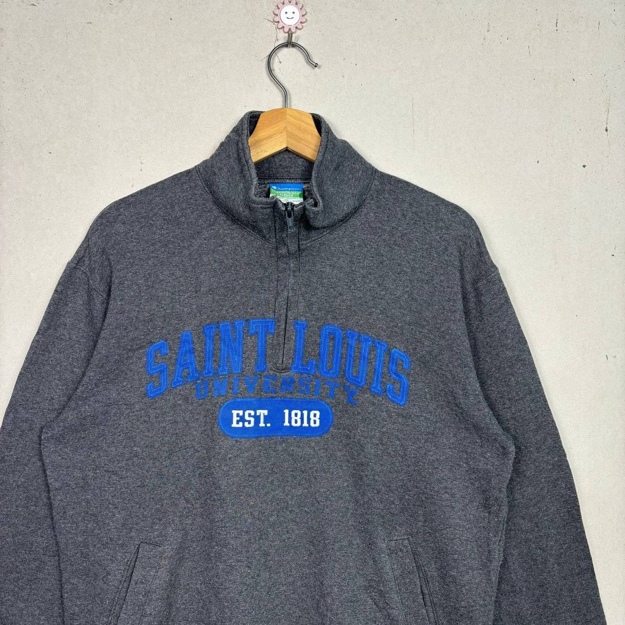 Champion Vtg Champion Saint Louis University Quarter Zip Sweatshirt Size US M / EU 48-50 / 2 - 3 Thumbnail