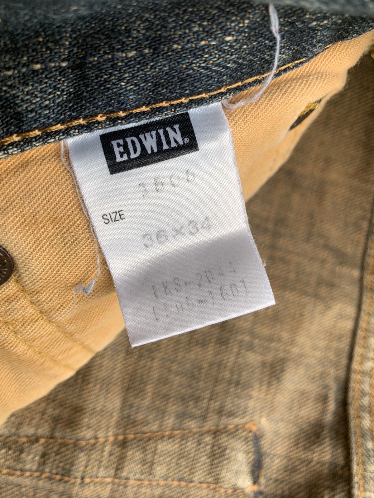 Edwin × Japanese Brand × Vintage Vintage Edwin 505z Selvedge Distressed Denim Size US 35 - 14 Thumbnail
