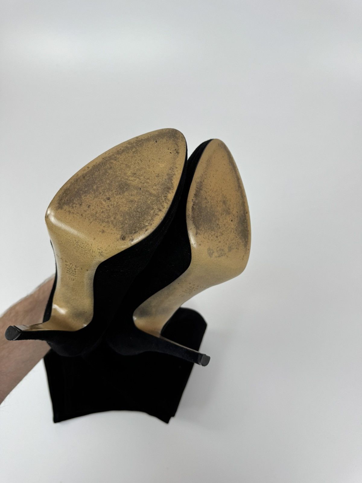 Casadei × Casedei CASADEI Suede Over The Knee Boots Stiletto Heels Avant Garde Size US 10 / IT 40 - 16 Thumbnail