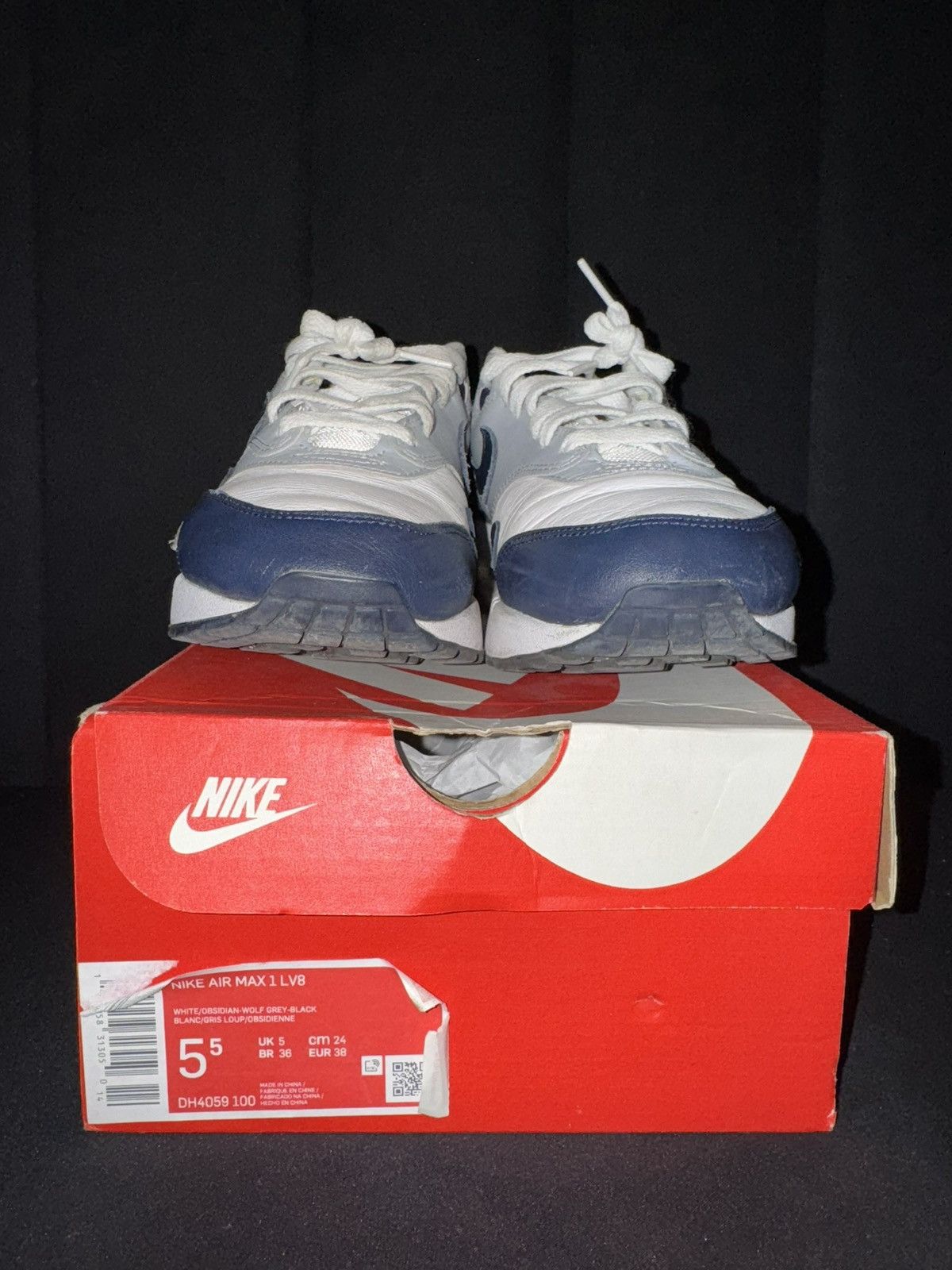 Nike Nike Air Max 1 “Navy Blue” GS Size 5.5y Size US 5.5 / EU 38 - 3 Thumbnail