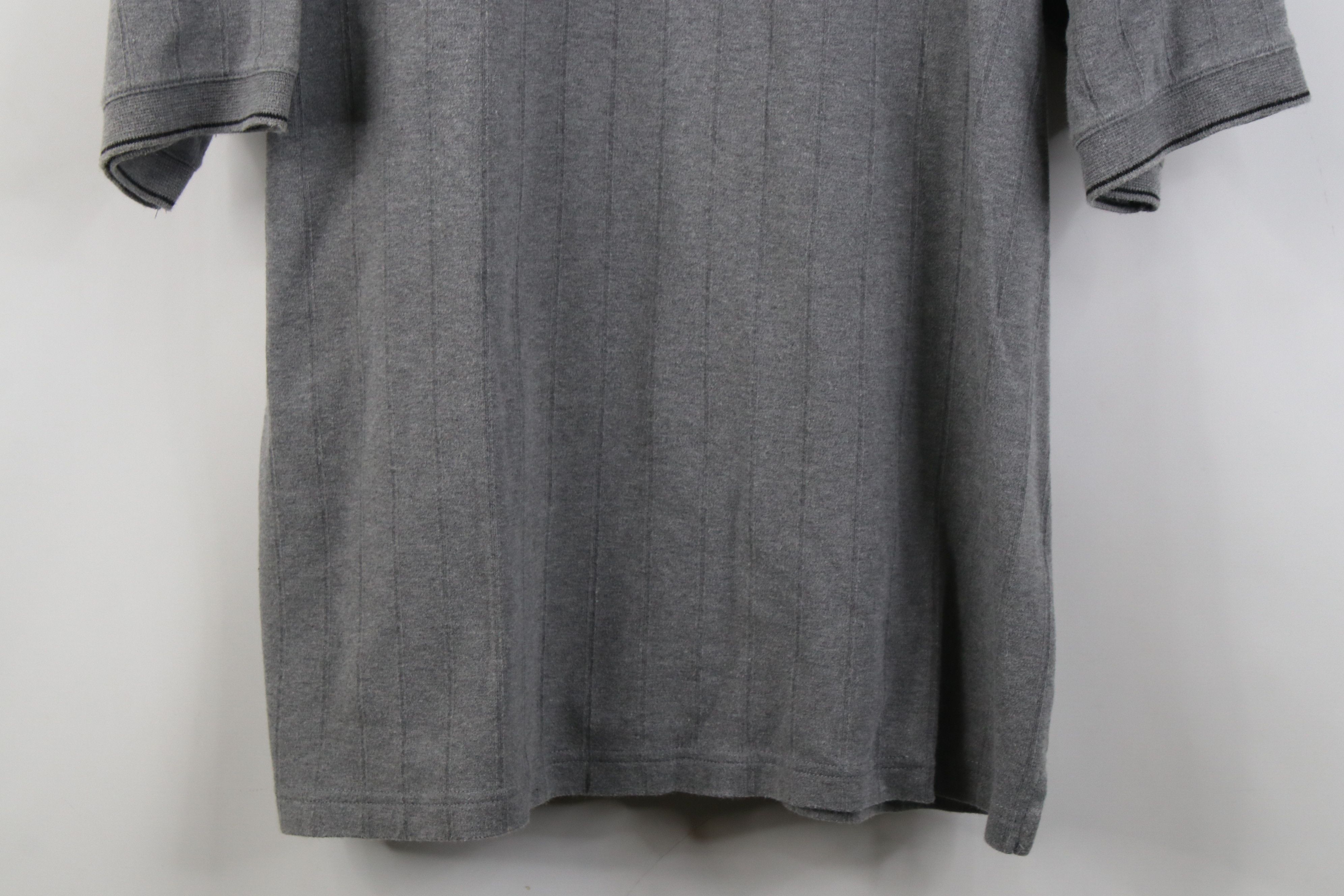 Vintage Vintage 90s Streetwear Ribbed Knit Golf Polo Shirt Gray Size US S / EU 44-46 / 1 - 3 Thumbnail