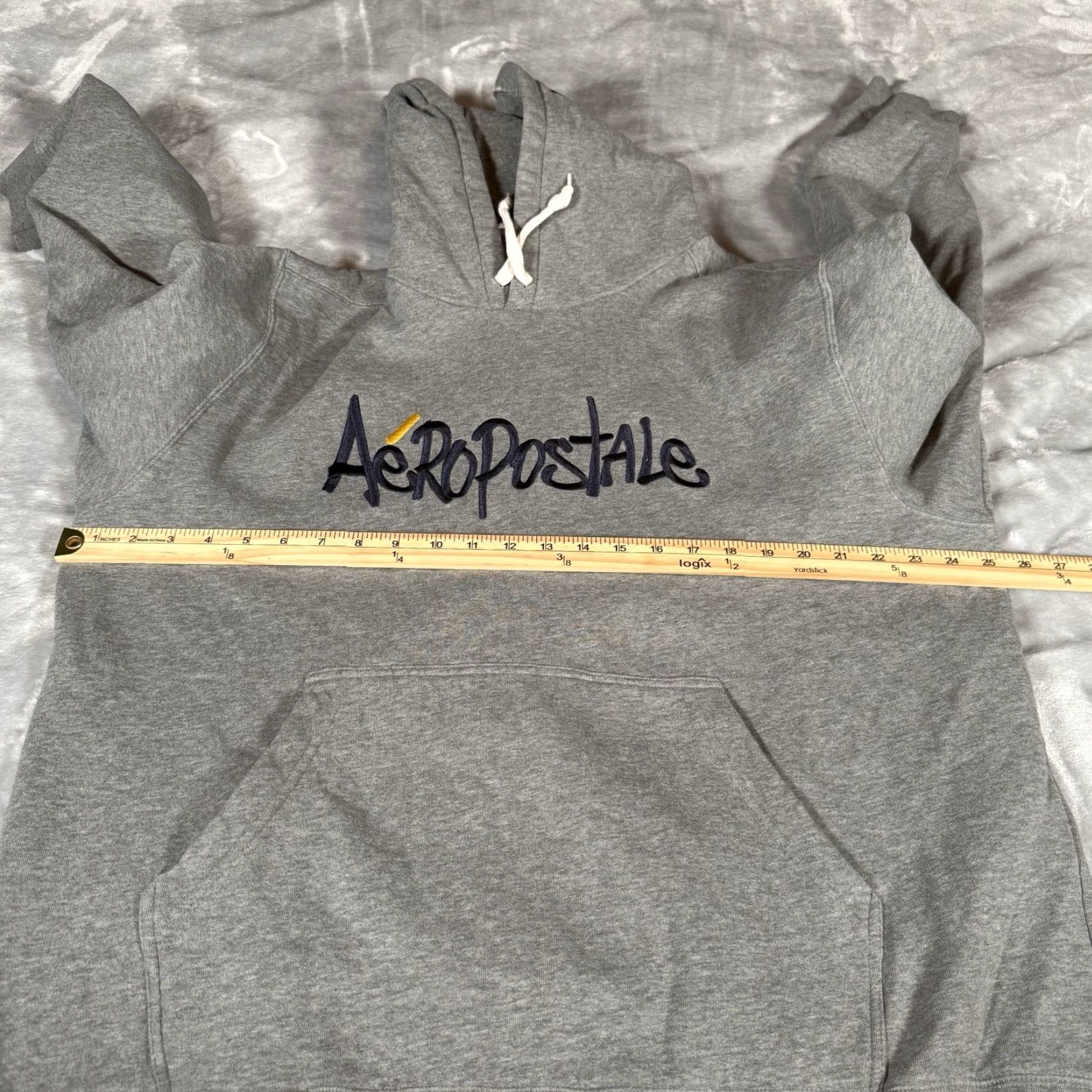 Aeropostale Vintage Aeropostale NYC Script Logo Hoodie Mens XL Grunge Gray Y2K Size US XL / EU 56 / 4 - 5 Thumbnail