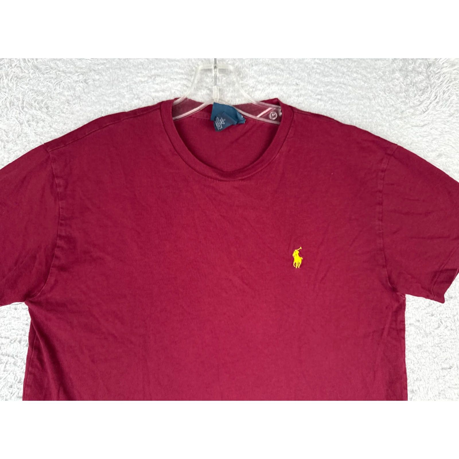 Ralph Lauren VINTAGE Polo Ralph Lauren Shirt Men Small Red Crew Neck Short Sleeve 100% Cotton READ Size US S / EU 44-46 / 1 - 4 Thumbnail