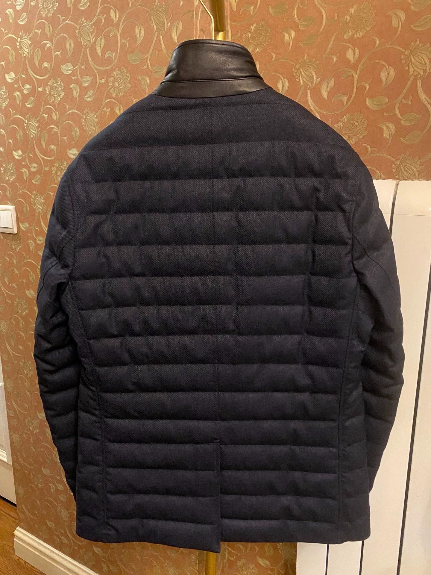 Ermenegildo Zegna Zegna Mainline Leather 90% Down Waterproof Wool Jacket 48 Size US M / EU 48-50 / 2 - 3 Thumbnail