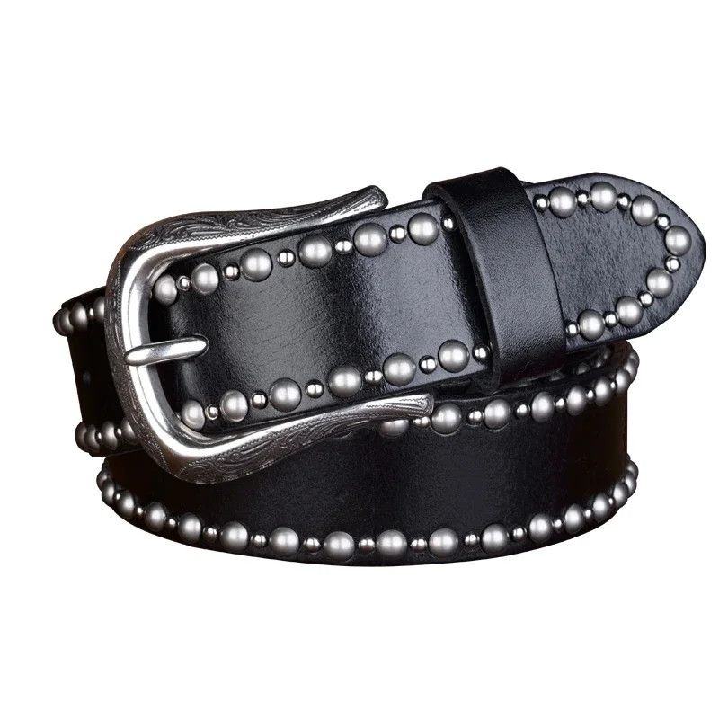 Japanese Brand × Vintage Rivet studded leather belt Size ONE SIZE - 2 Thumbnail