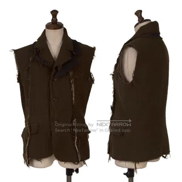 Comme des Garcons Comme des Garcons Olive green vintage waistcoat top Size S / US 4 / IT 40 - 1 Thumbnail