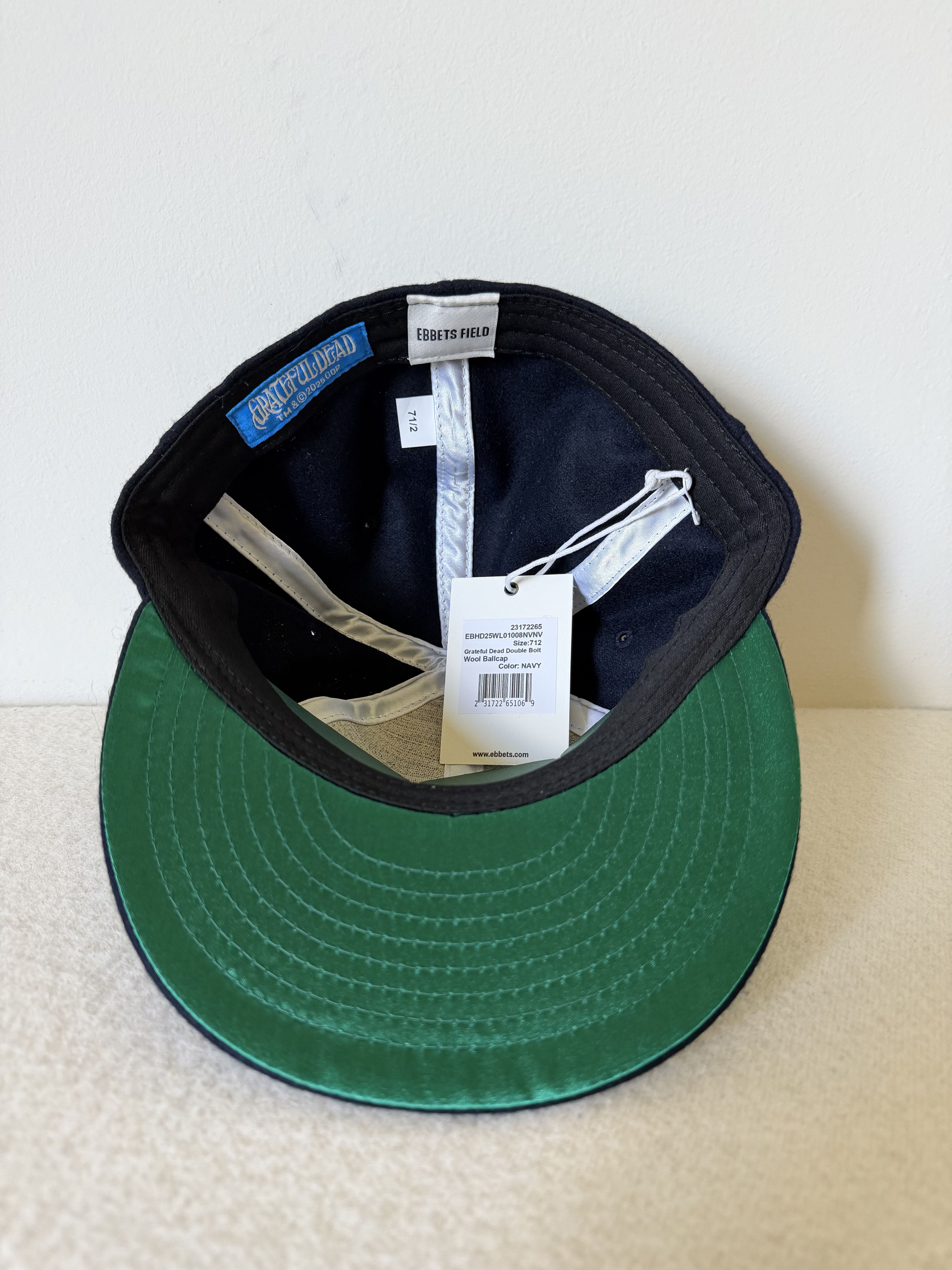 Ebbets Field Flannels 7 1/2 Ebbets Field Grateful Dead Double Bolt Fitted Hat Size ONE SIZE - 5 Thumbnail
