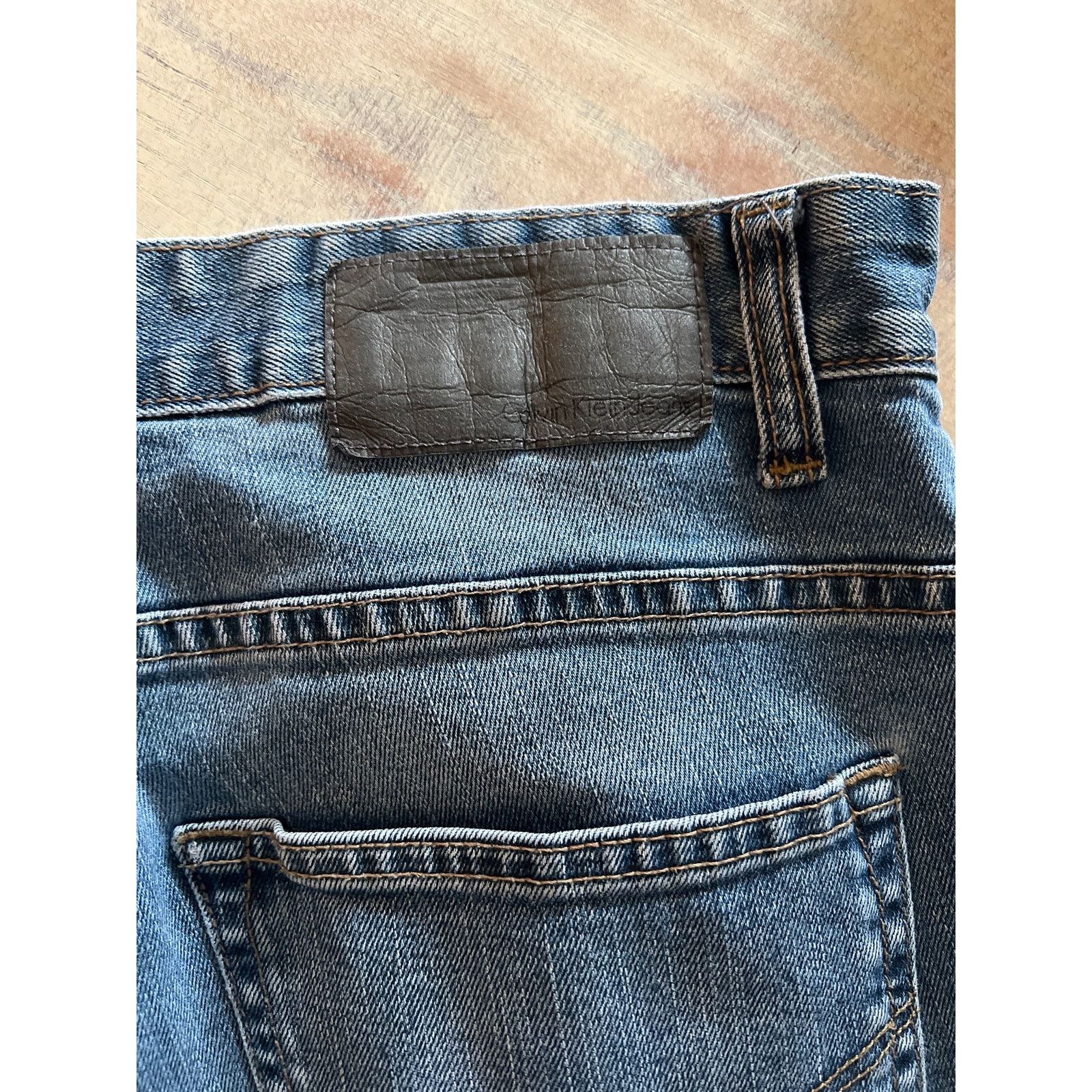 Calvin Klein CALVIN KLEIN SLIM STRAIGHT MENS JEANS 34/30 Size US 34 / EU 50 - 5 Thumbnail