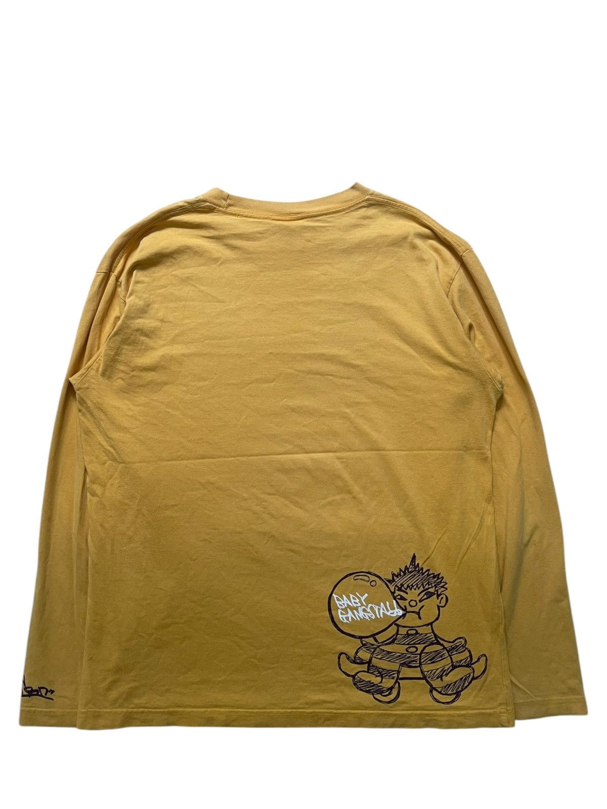 Japanese Brand Y2K Hiphop Grasshither Baby Gangsta Long Sleeve Skate Tee Size US L / EU 52-54 / 3 - 2 Thumbnail