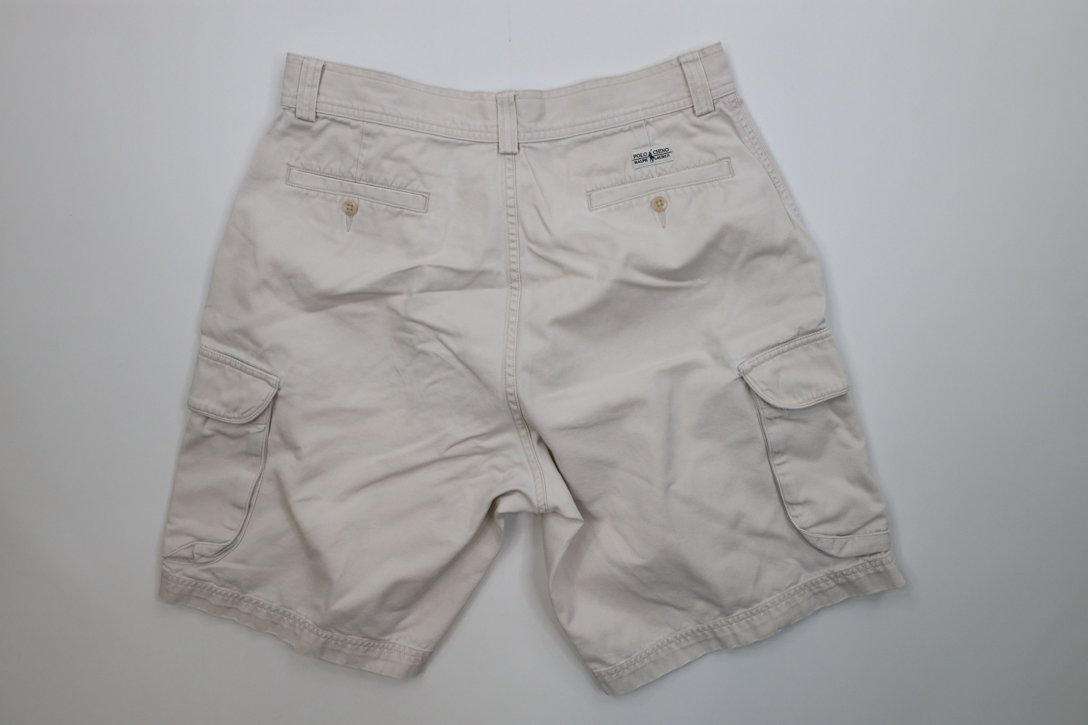 Ralph Lauren Vintage 90s Ralph Lauren Chino Cargo Shorts Stone Beige Size US 32 / EU 48 - 8 Thumbnail